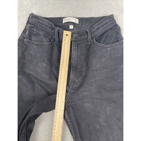 Abercrombie & Fitch Jeans Women 28|6 Short Black The Kick Flare Ultra High Rise - Picture 4 of 7